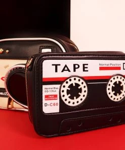 Bewaltz Play A Tune Cassette Tape Handbag New