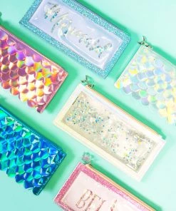 Bewaltz Holographic Scales Pencil Pouch - Blue Sale