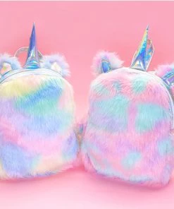 Bewaltz Plush Rainbow Unicorn Backpack - Sunshine New
