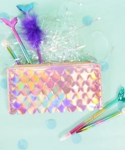 Bewaltz Holographic Scales Pencil Pouch - Silver