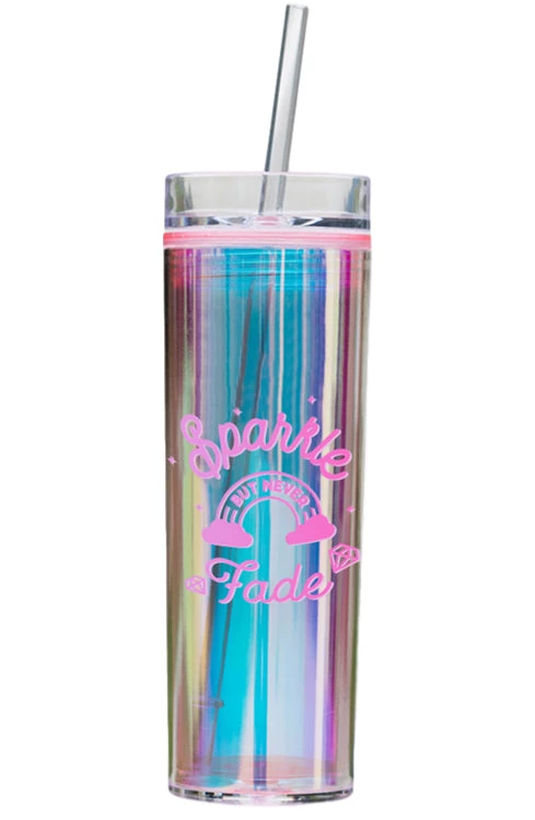 Bewaltz Holographic Unicorn Tumbler - Pink Sparkle