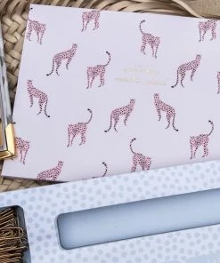 Bewaltz Pink Leopard Sticky Note Set Stationery